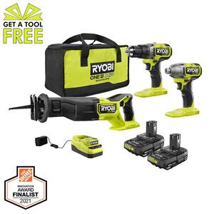 ONE+ HP 18V Brushless Cordless 3-Tool Combo Kit with (2) 1.5 Ah Batteries, Charger, and Bag
