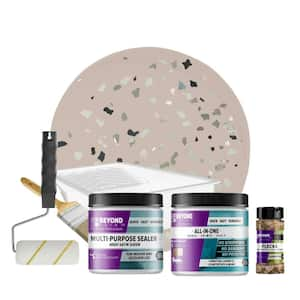 BEYOND PAINT Sand Flat Countertop Kit with Smoked Gray Flecks