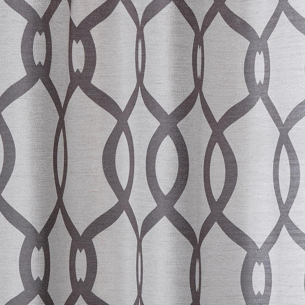 Kochi Black Pearl Light Filtering Linen Blend Grommet Curtain Panels