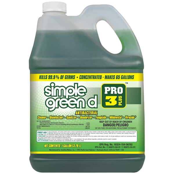 Pro 3 Plus 1 Gal. Herbal Scent Antibacterial Cleaner and Disinfectant