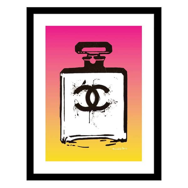 VENICE BEACH Collections Designer Fashion Glam Perfume Bottle by Fairchild Paris Framed Graphic Print Abstract Poster Art Print 18 in. x 14 in.