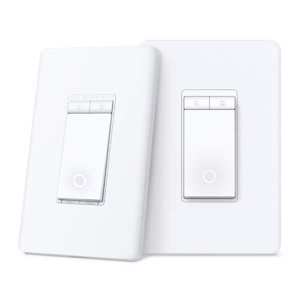 Smart Wi-Fi Light Switch, Dimmer, 3-Way KIT, White, 4-Pack