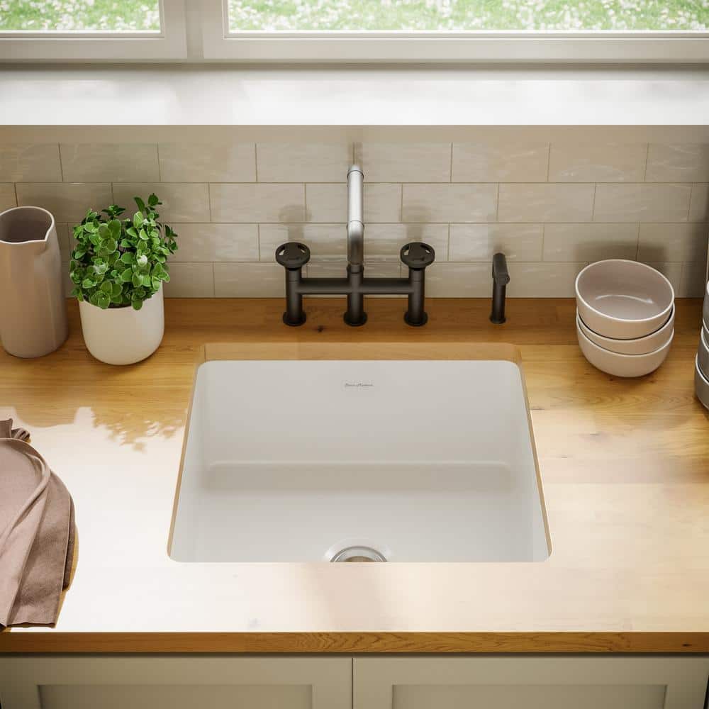 Rochelle 24 x 18 White Ceramic Drop-In Kitchen Sink