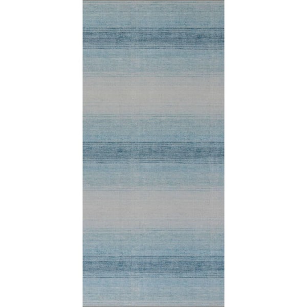 3 ft. x 8 ft. Sky Pandora Machine Washable Indoor Runner Rug