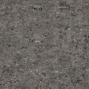 Faux Cork Charcoal Gray Peel and Stick Wallpaper (Covers 28.18 sq. ft.)