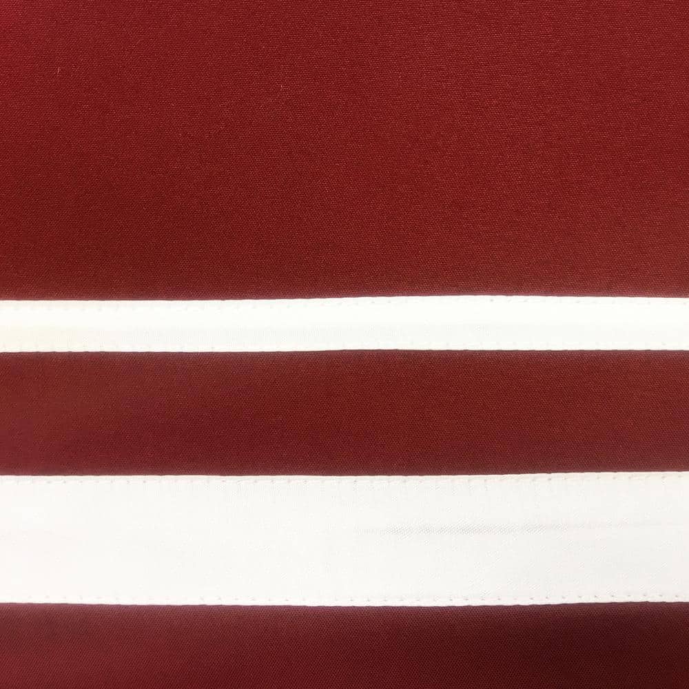 Burgundy and White Polyester Rod Pocket Valance 58x14