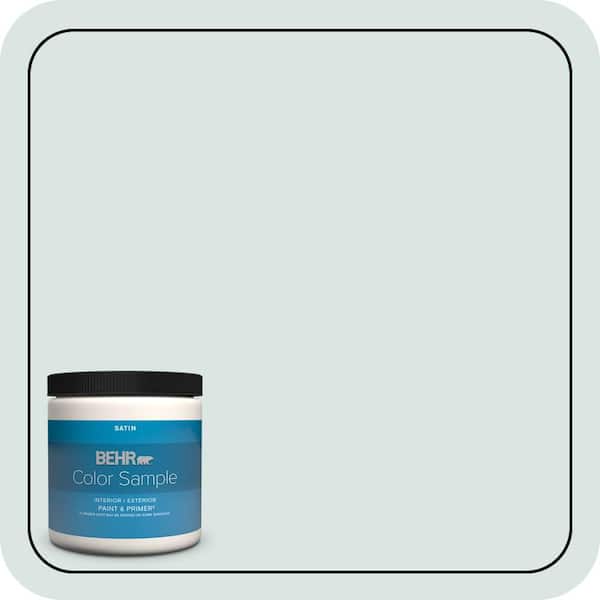 BEHR PREMIUM PLUS 8 oz. #MQ3-51 Crystalline Falls Satin Enamel Interior/Exterior Paint & Primer Color Sample