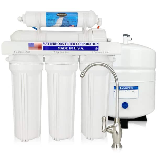 Matterhorn Superior Reverse Osmosis Under the Sink Water Filter System - 5 Stage 100 GPD