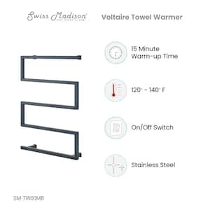 Voltaire 5-Bar Electric Towel Warmer in Matte Black