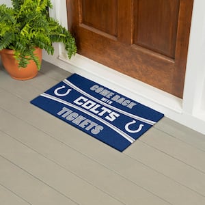 Indianapolis Colts 28 in. x 16 in. PVC "Come Back With Tickets" Trapper Door Mat