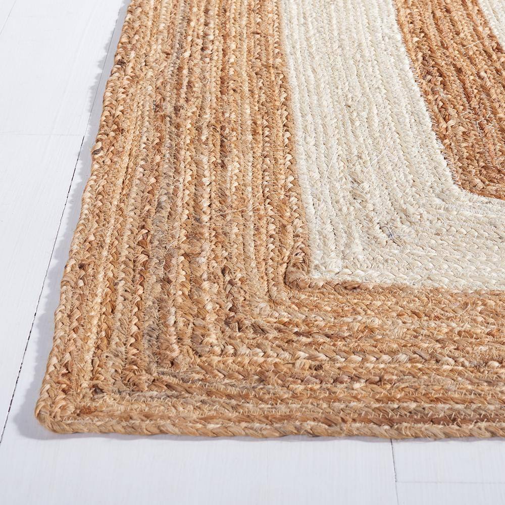Ivory Flat Woven Handmade Cotton Square Rug