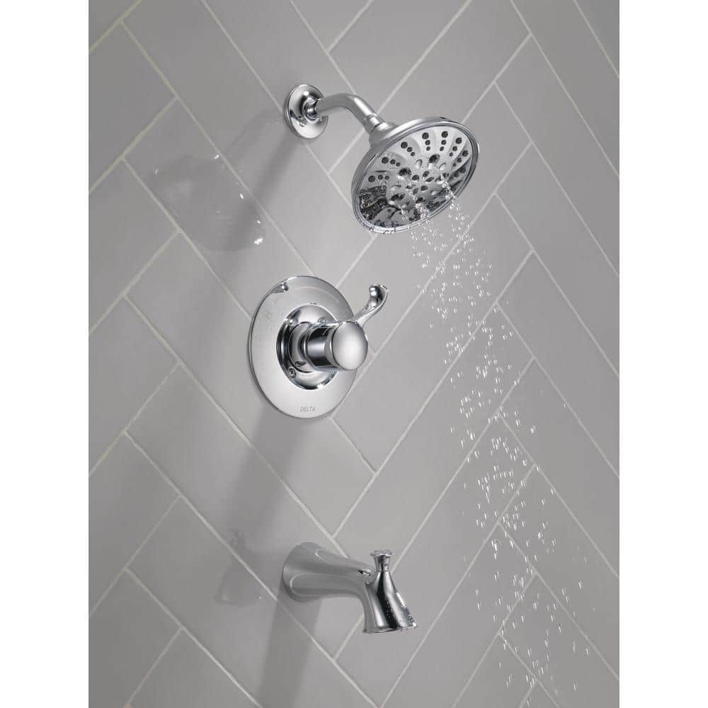 Esato Chrome Wall Mounted Tub and Shower Faucet Set