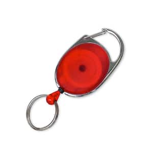 Oval Retractor Key Reel Carabiner in Assorted Colors (25-Jar)