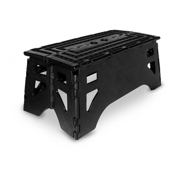 Expace 13 in. Plastic Folding Step Stool with 350 lb. Load Capacity