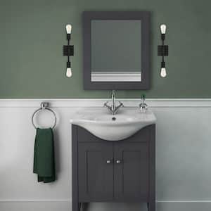 14.5 in. 2-Light Black Iron Vanity Light with Painted Matte (2-Pack)