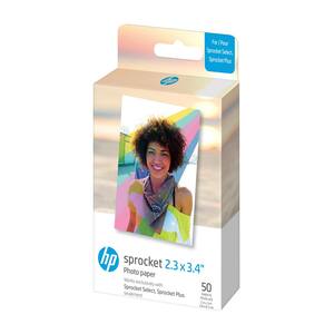 Sprocket 2.3 x 3.4" Premium Zink Sticky Back Photo Paper (50 Sheets) Compatible with Sprocket Select/Plus Printers