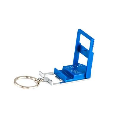 Micro-Light Smartphone Stand with Key Chain in Blue Col, Bottle Opener, Microlight, Can Opener, Mobile Phone Stand
