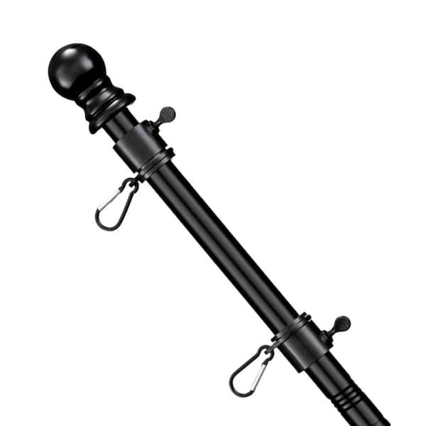 Heavy Duty 1 in. 2-Position Stainless Steel Flag Pole Kit with 4x6FT Embroidered US Flag Outdoor Display