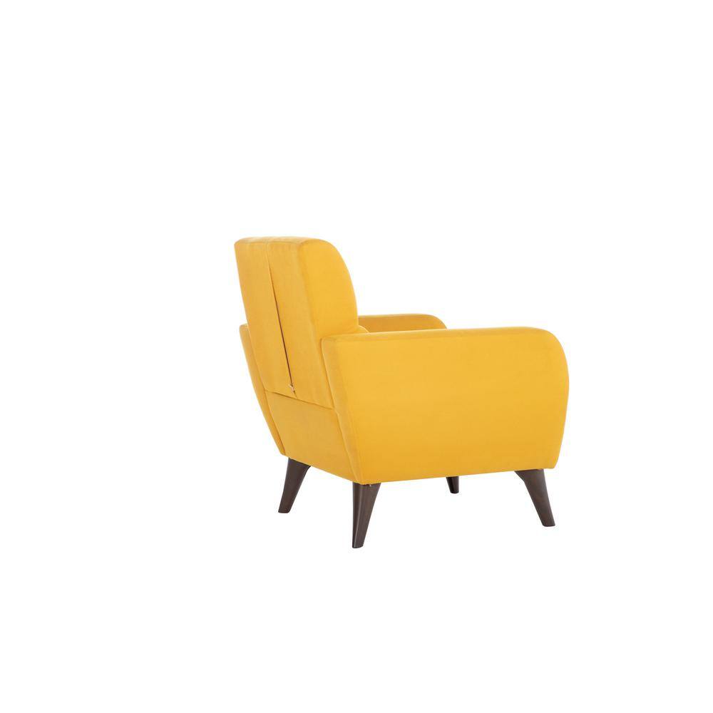 Lugano Yellow Metal Accent Chair with Under-Seat Storage