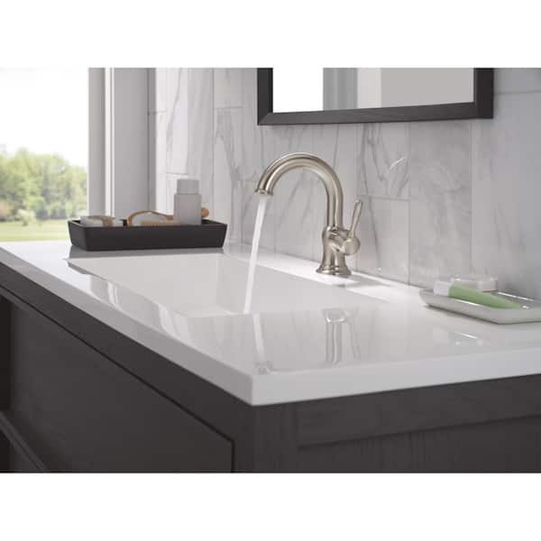 Roe Single Handle Single Hole Bathroom Sink Faucet in Stainless