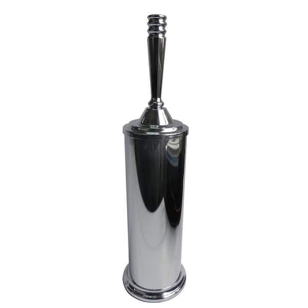 Elegant Home Fashions Rounded Steel Toilet Brush and Holder in Chrome