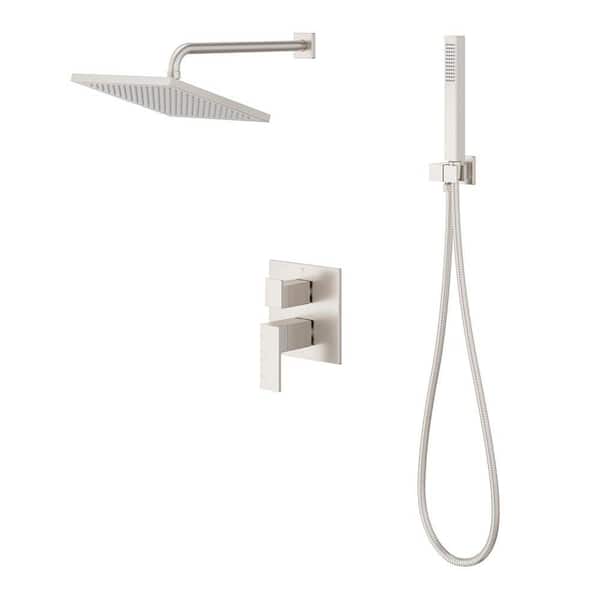 Dumont 2-Handle 1-Spray Tub and Shower Faucet with Handshower 1.75 GPM in Spot Defense Brushed Nickel [Valve Included]