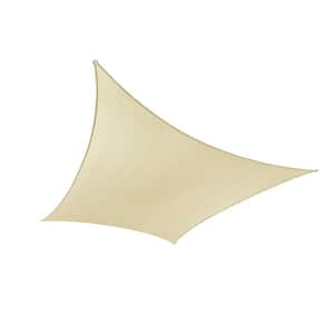 12 ft. x 16 ft. Beige Rectangle Sun Shade Sail Canopy Fabric Cloth