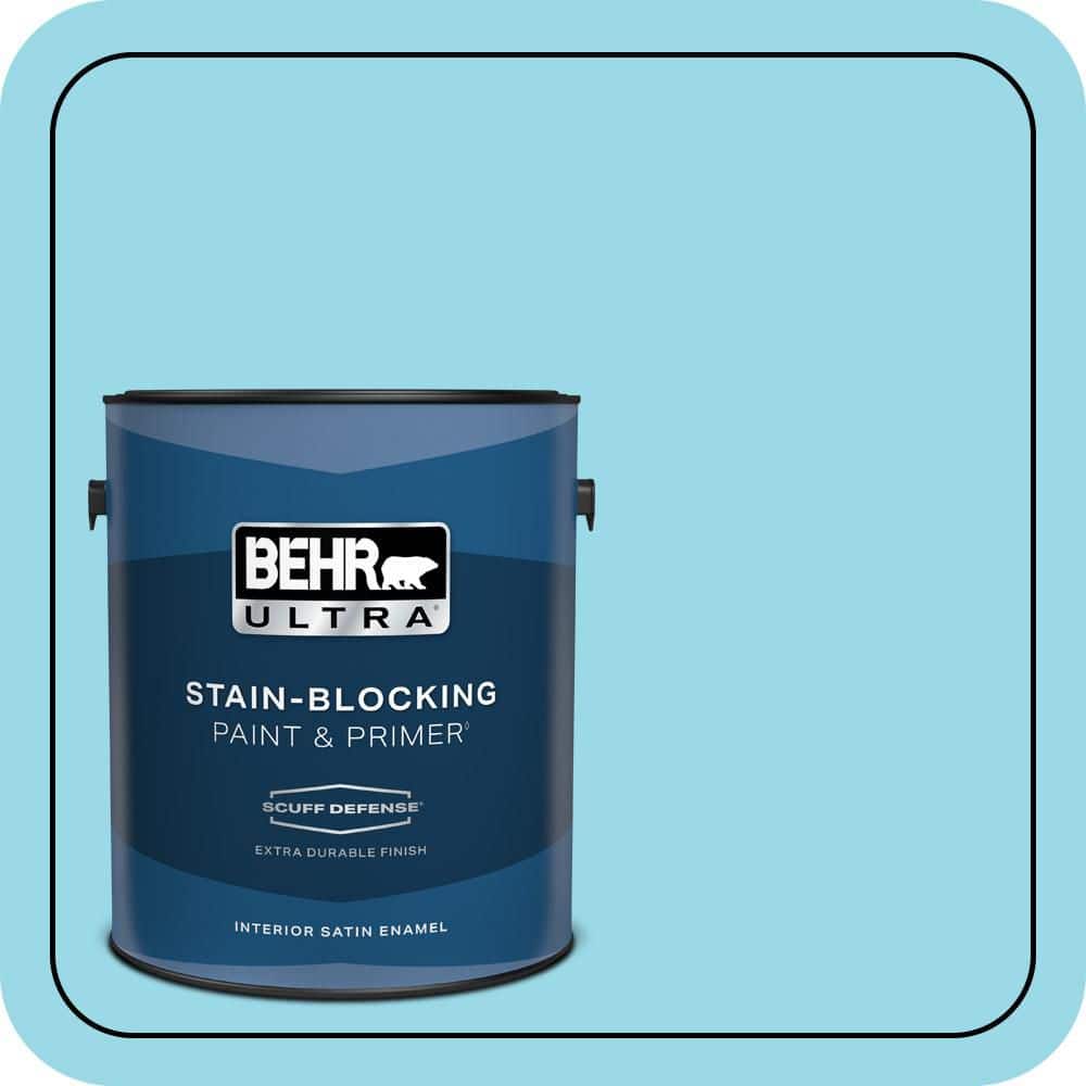 BEHR ULTRA 1 gal. #P480-3 Cool Water Lake Extra Durable Satin