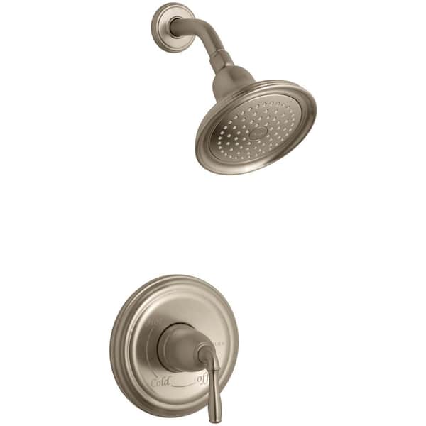 KOHLER Devonshire 1-Handle Wall-Mount Shower Valve Trim Kit in Vibrant Brushed Bronze (Valve not included)