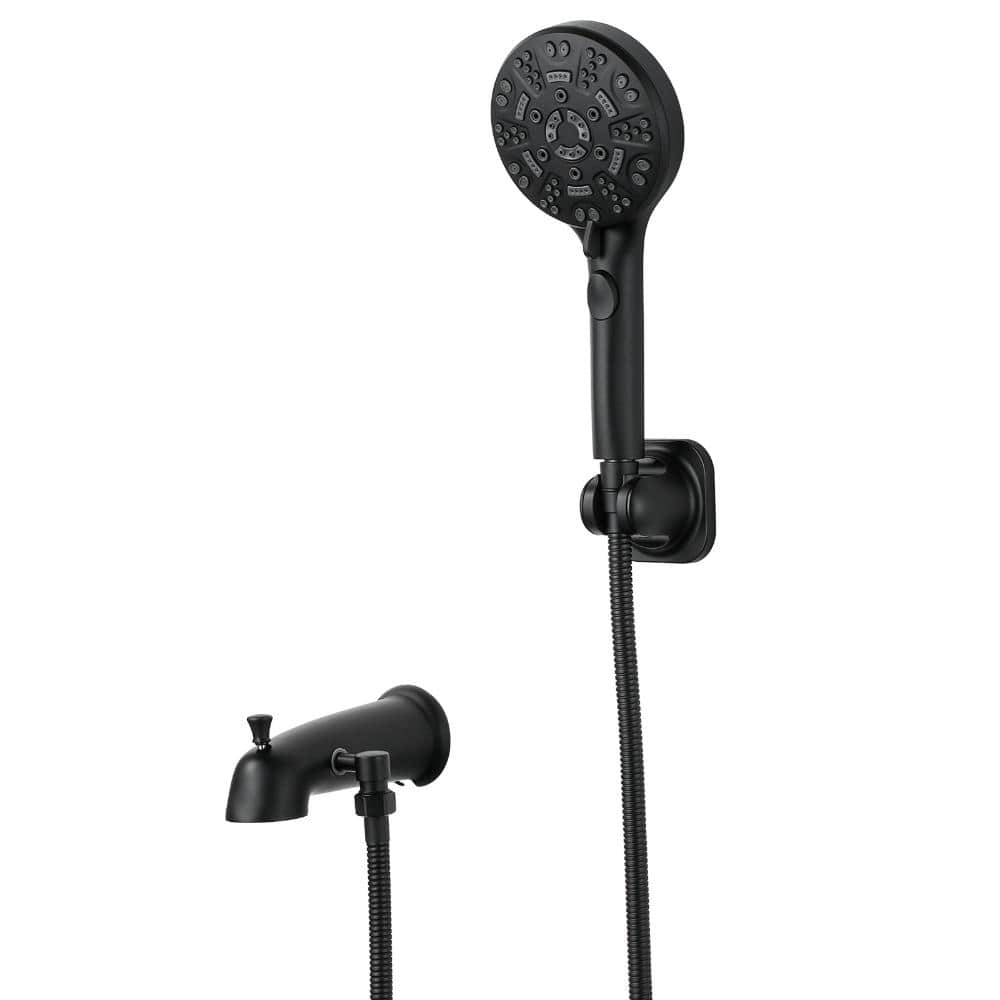 All-Metal Diverter Tub Spout with 8 Modes Handheld Sprayer and Shower Hose in Matte Black price history on PriceWatchPro
