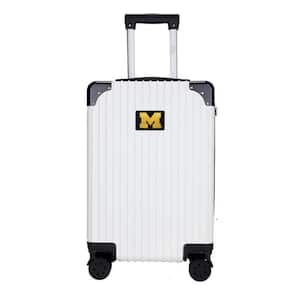 Michigan Wolverines premium 2-Toned 21 in. Carry-On Hardcase in White