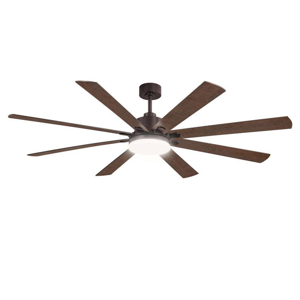 72 in. Large Indoor/Outdoor Bronze Modern Ceiling Fan with Light, Dual Finish 8 Blades, for Kitchen Living Room Patio price history on PriceWatchPro