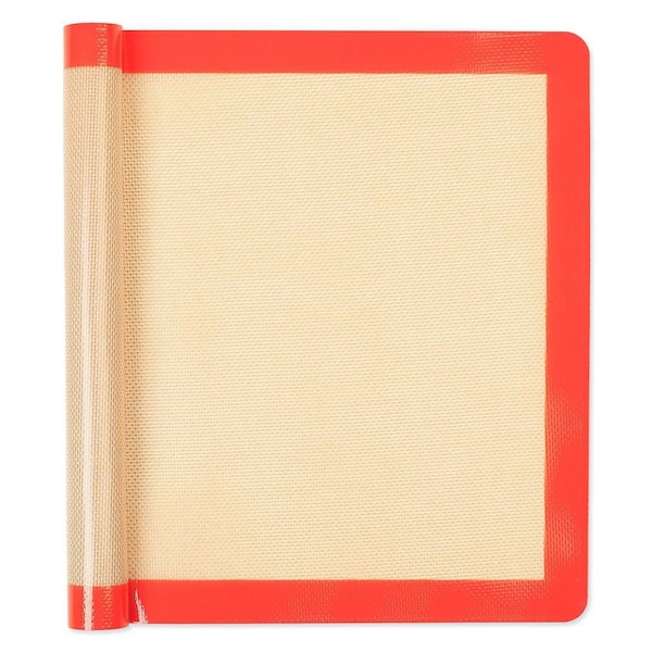 Two Thirds Size Silicone Baking Mat Non-Stick Food Grade Fiberglass Glossy Finish for Baking Sheets 1-Piece