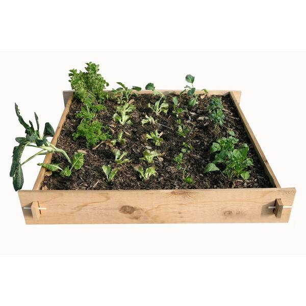Unbranded 4 Ft. x 4 Ft. Shaker Style Raised Flower Garden Bed-DISCONTINUED