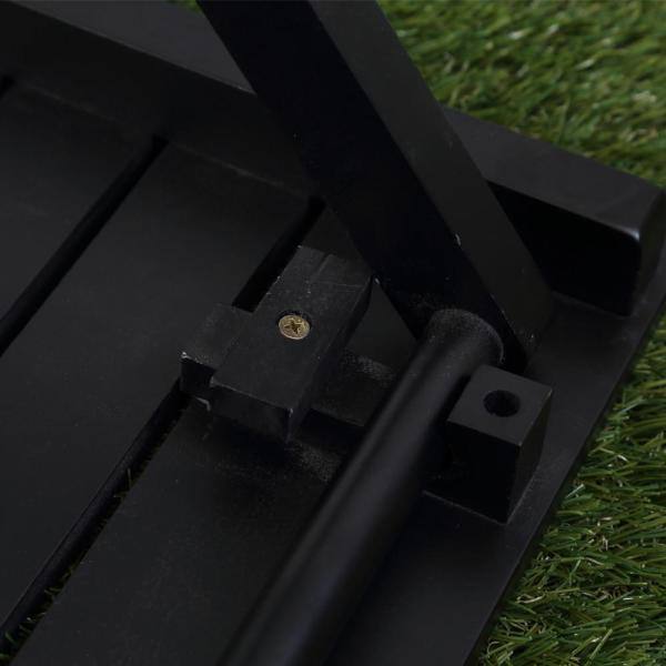 Black Poplar Wood Folding Outdoor Side Table