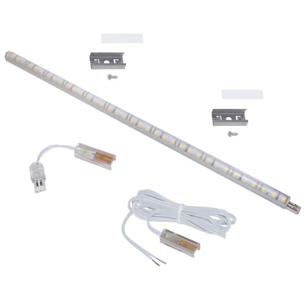 Armacost Lighting Rigid Strip 24V 12 in. Hardwired White Integrated LED Linkable Undercabinet Light Diffuser Kit 4000K