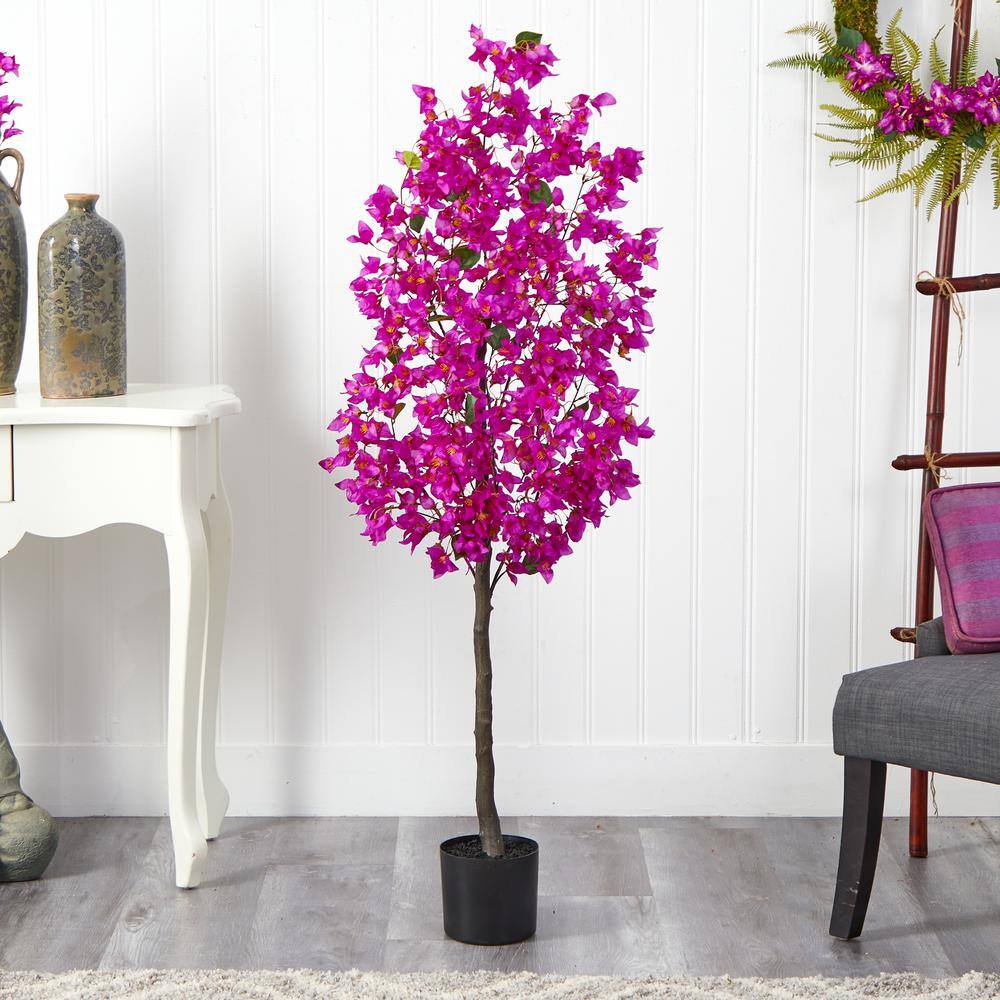 thumbnail image 2 of Momoplant 5.2 Ft Artificial Bougainvillea Flowers Tree – Pink – For Indoor/Outdoor Home Office Decor 2 of 6