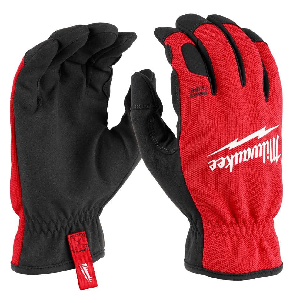 Medium Red Lightweight Work Glove With Flexible Cuff