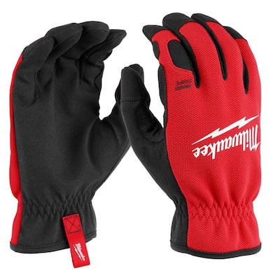 Medium Red Lightweight Work Glove With Flexible Cuff