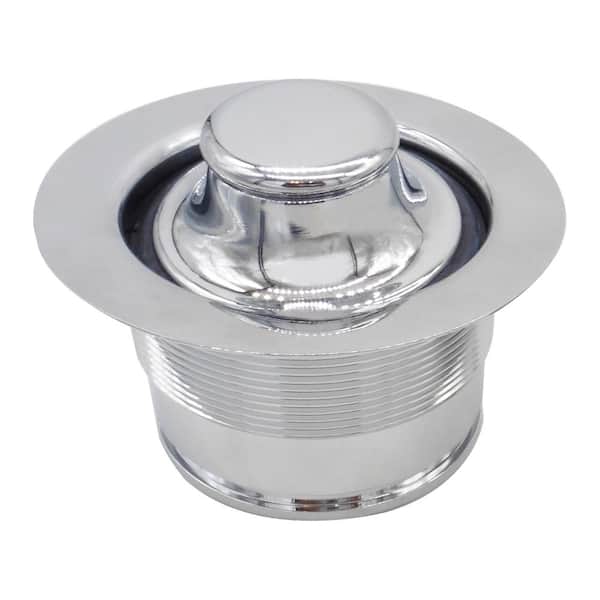 Westbrass COMBO PACK 3-1/2 in. Post Style Kitchen Sink Strainer and Waste  Disposal Drain Flange with Stopper, Polished Chrome CO2185-26 The Home  Depot