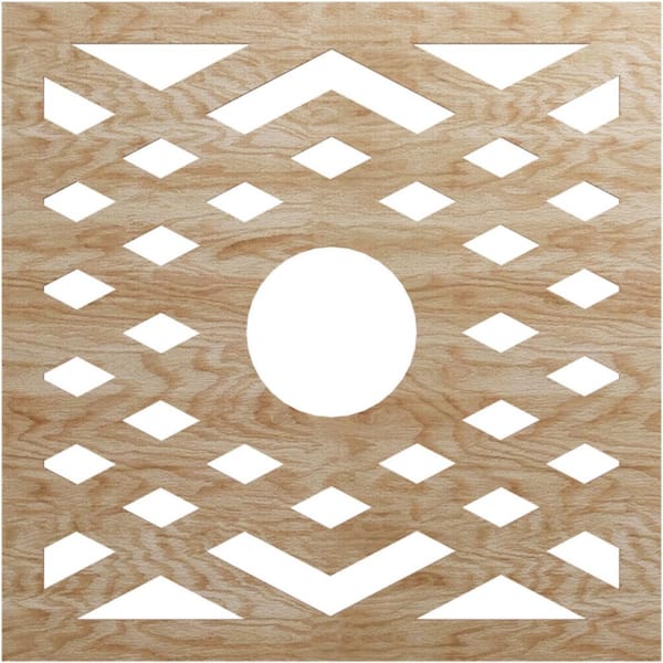 Ekena Millwork 30 in. x 7.75 in. x 0.25 in. Wood Medallion Moulding