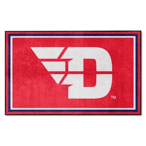 Dayton Flyers Red 4 ft. x 6 ft. Plush Area Rug