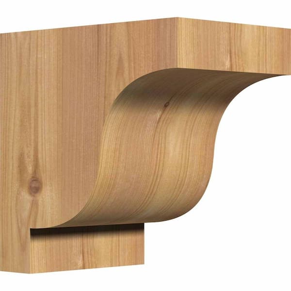 Ekena Millwork 5-1/2 in. x 8 in. x 8 in. Western Red Cedar Newport Smooth Corbel