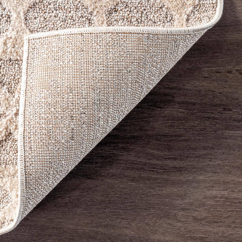 Cameron High Low Moroccan Textured 5'x8' Area Rug in Beige