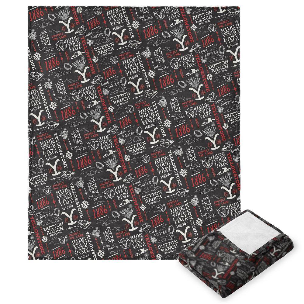 THE NORTHWEST GROUP Yellowstone Holiday Ride Multi Color Silk Touch Throw