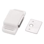 2 in. White Heavy Duty Magnetic Door Catch with Strike