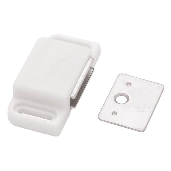 Liberty 2 in. White Heavy Duty Magnetic Door Catch with Strike