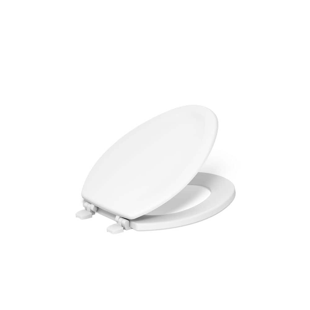 KOHLER Stonewood Elongated Toilet Seat in Honed White