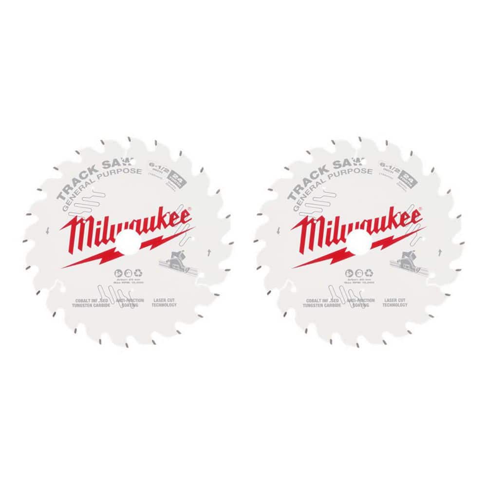 6-1/2 in. x 24-Tooth Carbide General Purpose Track Saw Blade (2-Pack) price history on PriceWatchPro