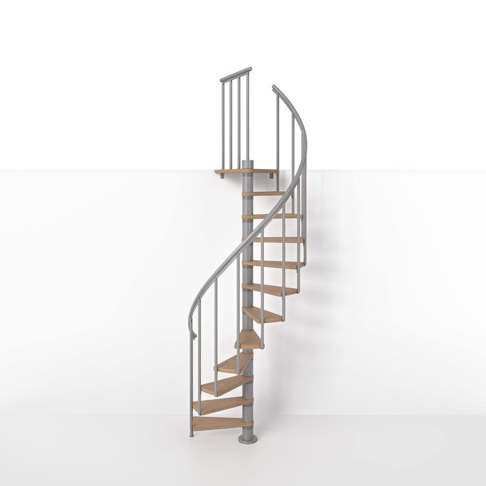 Dolle Calgary Grey 47 in. Dia Standard Stair Kit 110 in. High 71022 ...